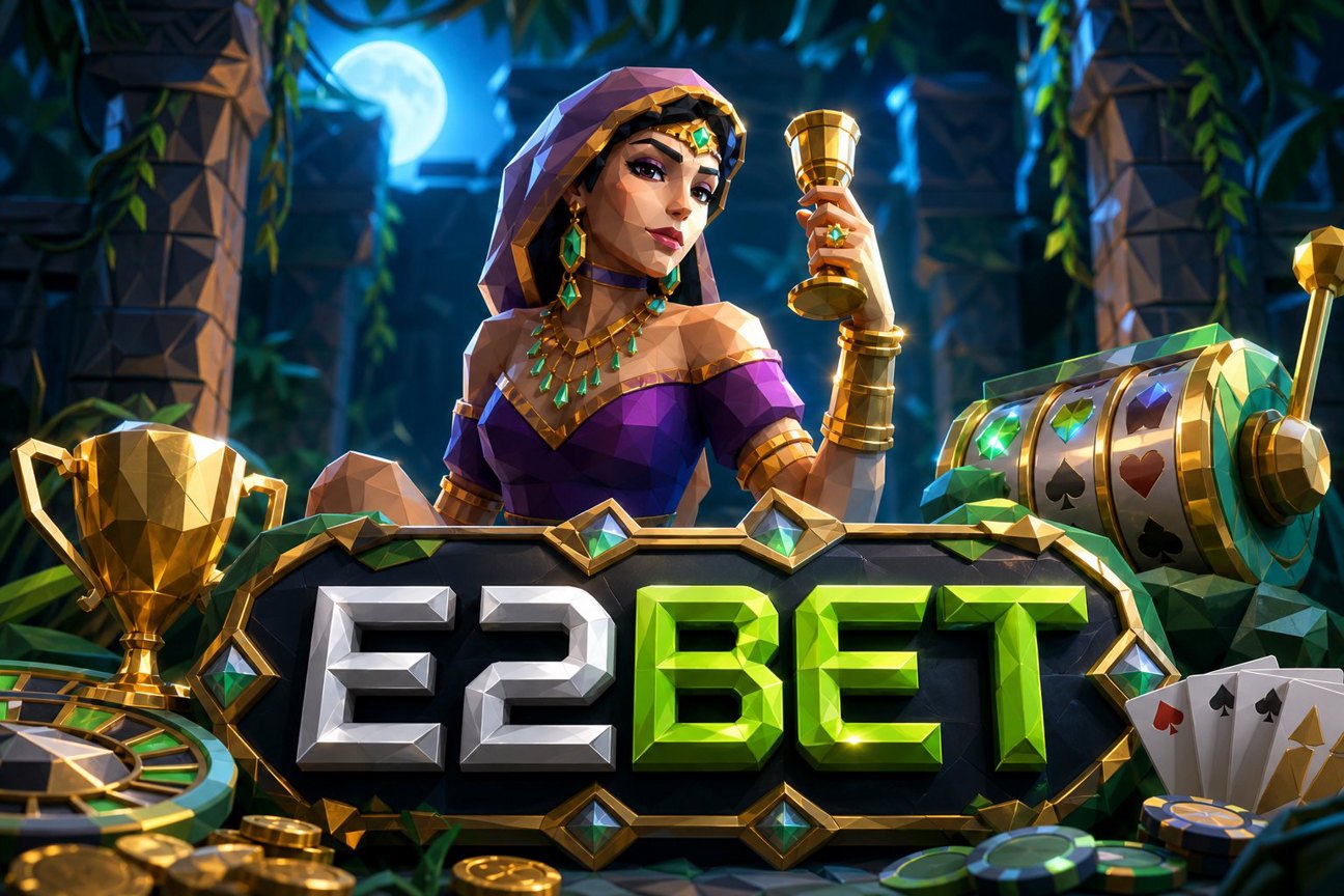 Giao diện bàn chơi E2BET với khu vực đăng ký nhận quà và sự kiện thưởng