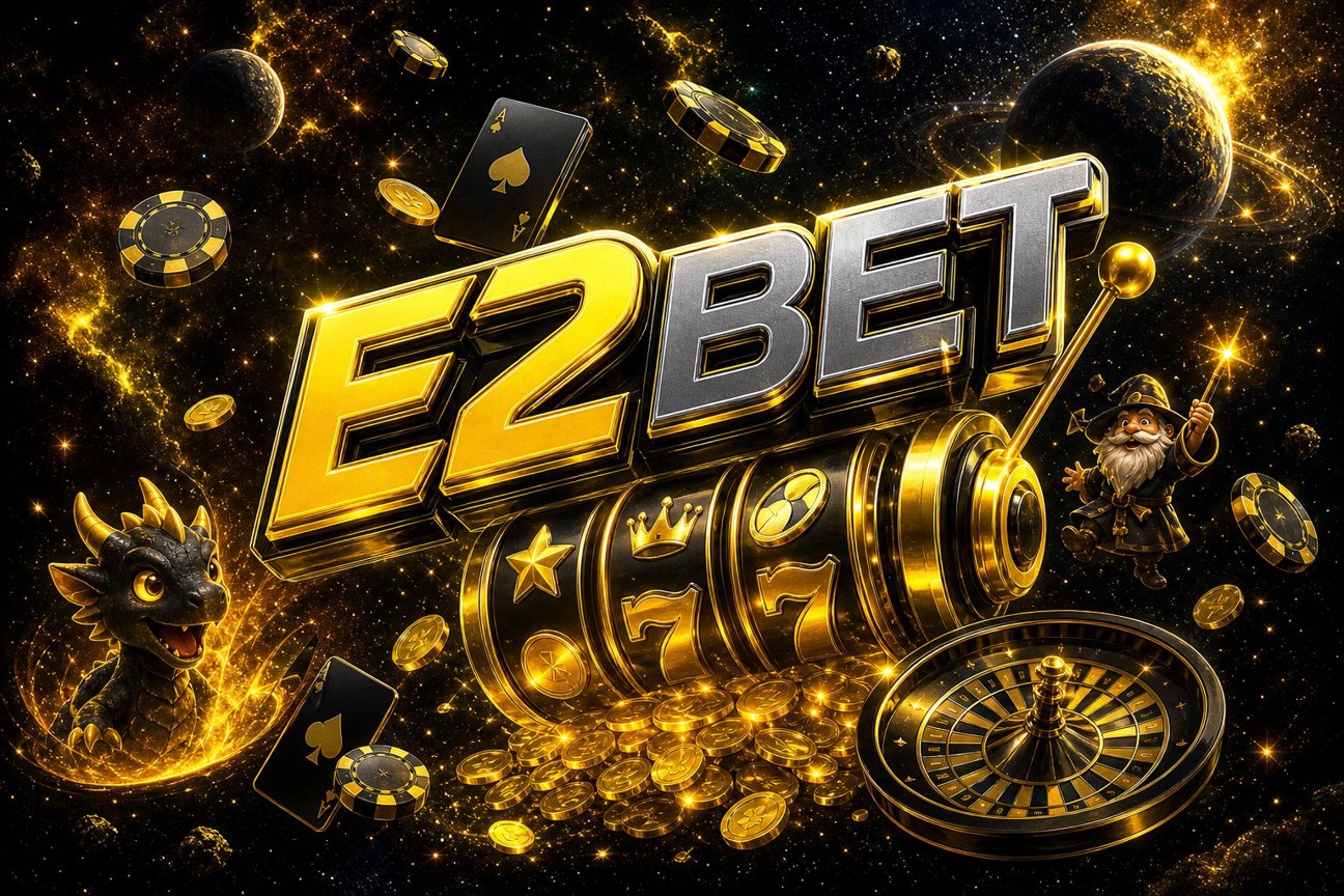 Ảnh bìa trang tiêu điểm E2BET 2026 với các thẻ ưu đãi và sự kiện nhiều phần thưởng
